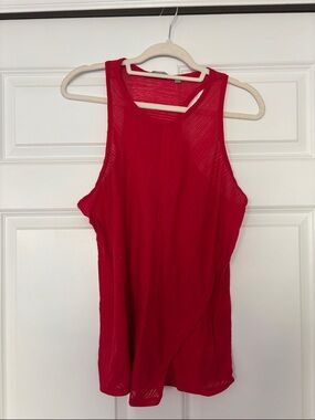 Athleta Red Mesh Racerback Tank